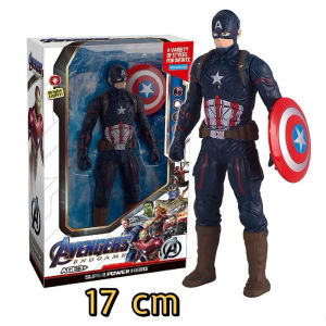 Spiderman Hulk Captain America Ironman Action Figure with Lights - Avengers 17 cm