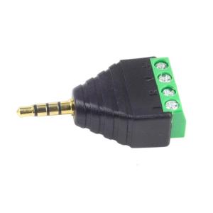 3.5mm 4 Pin Male/Female Connector Terminal 4Pin Earphone Adapter To Headphone Stereo Plug Solderless for Recording