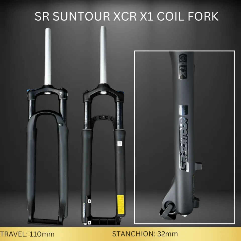 SR Sounter XCR Fork 110mm 27.5インチ用 SR SUNTOUR-XCR Mountain Bike Oil Spring Suspension Fork, QR