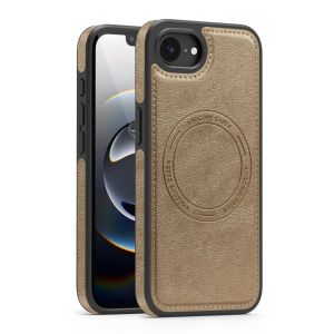 KEYSION Luxury Retro PU Leather Case for MagSafe for iPhone 17e 16e Magnetic Shockproof Phone Back Cover for iPhone 16e 17e 20262026