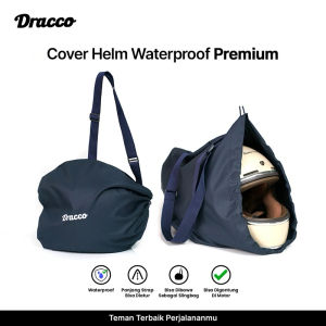 DRACCO sarung helm motor anti air slingbag premium helmet cover aksesoris pengendara motor-navy