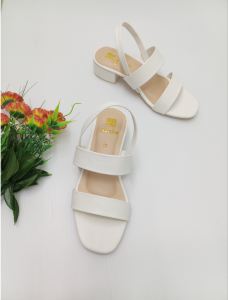 Azalea Celina in White - 1.5 inches block heels