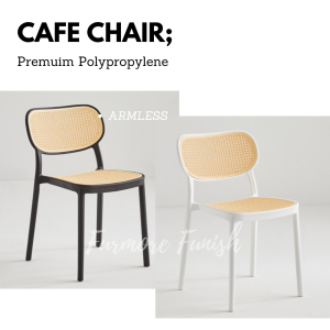 Modern RATTAN Cafe Chair PP Ergonomic Design