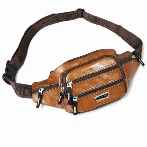 Tas Selempang pria  Tas pinggang pria  Kulit Waistbag Pria Kulit Pu