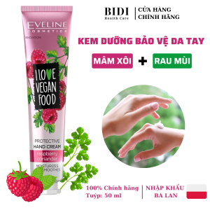 Kem Dưỡng Da Tay Khô Nứt Nẻ Giúp Dưỡng Ẩm Làm Mềm Mại Ngăn Lão Hóa Da Tay Eveline Hand Cream Raspberry Coriander