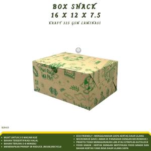 Dus Snack 12x16 Box 12x16 Kraft Tebal 325 Gsm (Isi 20 Pcs--B2K2E)