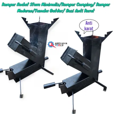 Kompor Rocket Stove Minimalis/Kompor Camping/ Kompor Moderen/Tunaku Outdor/ Besi Anti Karat