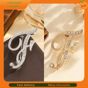 ❣️❣️❣️ 2Pcs Fashion Full Rhinestone Encrusted Gold And Silver Alphabet Letter Brooches Pins Minimalist Clothing Jewelry Accessory