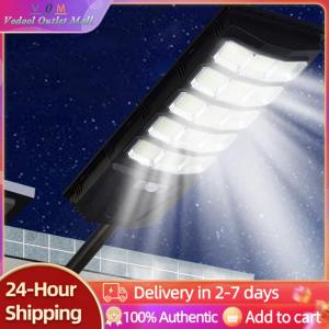 【Outlet】 Solar Light Outdoor LED Street Light IP65 Waterproof LED Wide Angle Lamp with Remote Control for Outside Garage Yard