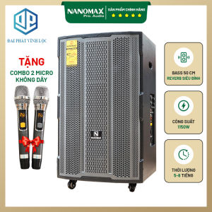 Loa Kéo Nanomax SK-18F5 Bass 50cm 1150w Karaoke Bluetooth Lưới Xám - Tặng 2 Mic Bluetooth - Đại Phát Vĩnh Lộc
