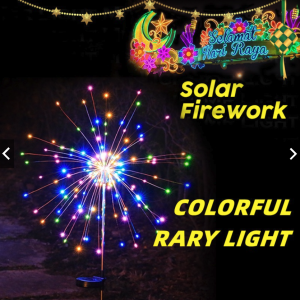 Outdoor Solar Fireworks Light 8 Modes Solar Ground Plug Fireworks Light RAYA Lampu Taman Solar Bunga Api Garden Light