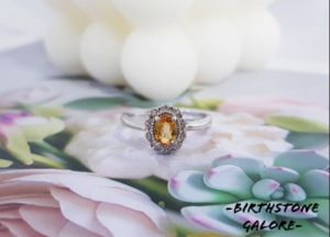 Natural Fancy Color Sapphire Birthstone S925 adjustable silver ring/Yellow color sapphire ring/Gemstone/birthstone/cincin kuning sapphire/黄色蓝宝石 S925镶嵌活口戒指