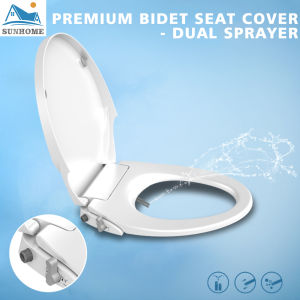 BIDET TOILET SEAT Non-Electric/Manual control /Non Electric Bidet Seat Cover Buttocks and Female Washing Dual Nozzle Cleaning Fast Installation