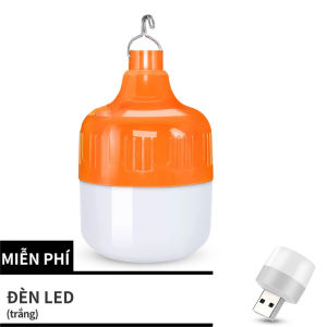 (Đèn ngủ USB miễn phí) Bóng Đèn Tích Điện 80W 150W 200W 300W Siêu Sáng Tiện Lợi Gọn Nhẹ