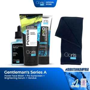 Clorismen Gentlemans Series - Paket lengkap Perawatan Wajah Facewash Sunscreen Serum Original