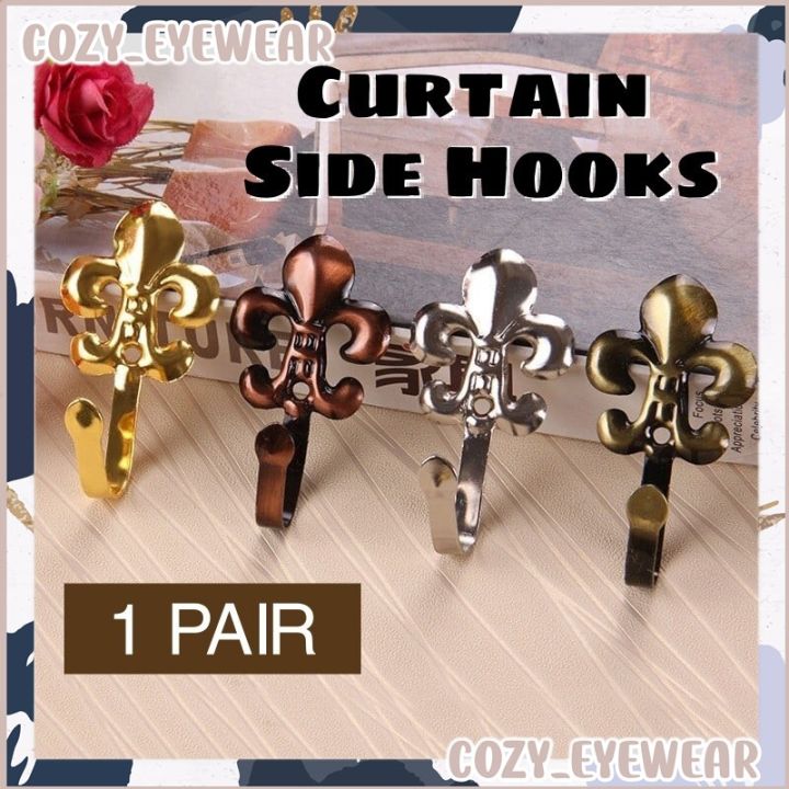Ailejia Pair Vintage Decorative Wall Hooks - Golden Rose Design, Zinc Alloy, Hold Up To 30kg - View #7