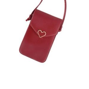 SG Womens Crossbody Cross body PU Leather Transparent Touchscreen Vertical Phone Bag