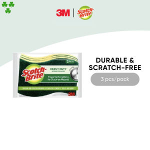 3M™ Scotch-Brite® Heavy Duty Scrub Sponge 3 pcs/pack For removing stubborn stains & Grease