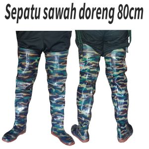 sepatu boots panjang 80cm doreng anti air hujan sepatu petani sawah sepatu boot karet