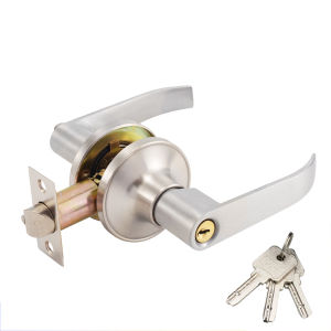 OKDA 304 stainless steel door knob lever lock with key heavy duty anti-corrosion door handle