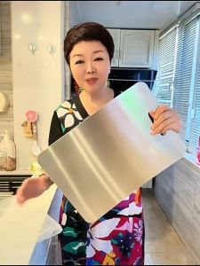 Keranixy Double Sided Kneading Board Stainless Steel Anti Slip Pastry Dough Hanging Kitchen Chopping Board