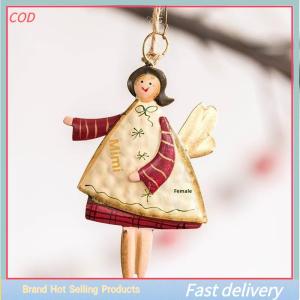 💓💖🧧🏮 1ชิ้นอะคริลิครูปเทวดาวินเทจเครื่องประดับคริสต์มาสซานตาคลอสต้นไม้เครื่องประดับแขวน2026ตกแต่งงานเลี้ยงวันคริสต์มาส