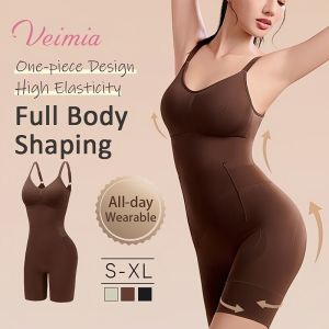 【VEIMIA】Sculpting Bodysuit Double-X Support For Full Body Shaping Zero-Pressure Fit With Built-in Bra Instant Body Contouring Seamless Shapewear Bodysuit  All-In-One Weave Technology Body Shapewear