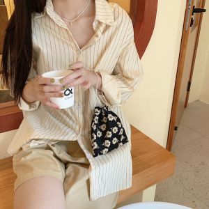 ONEFASHIONMALL Pouch Mini Kawai Lucu Serbaguna Tas Koin Kosmetik Dompet Ring Serut Make Up TS003