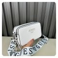 GUESS women's bag new crossbody bag 2024 European and American fashion letter camera bag shoulder strap versatile single shoulder small square bag. 