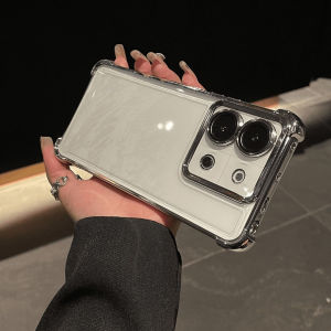 Xiaomi Poco C85 Redmi 15C 4G เคสใสเคลือบเงากันกระแทกสีเหลืองทนต่อการกระแทกฝาครอบหลังซิลิโคนโปร่งใสบางเฉียบ