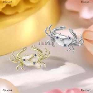 [COD] Biubiuni 1 Mảnh Thanh Lịch Hoàng Đạo Trang Sức Phụ Kiện Sáng Tạo Động Vật Ung Thư Rhinestone Sao Cua Trâm Pins Cho Nam Giới Và Phụ Nữ Quà Tặng