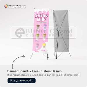 Print Cetak Spanduk Benner Minuman Sticky Milk Free Custom Request
