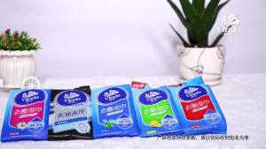 Vinda Wiped Small Bag แบบพกพาแบบชิ้นเดียวแบบพกพาฟรีผ้าเช็ดทำความสะอาดฆ่าเชื้อและฆ่าเชื้อ 10 กระเป๋า 100 แผ่น