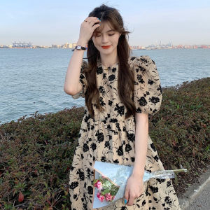 ชุดเดรส ชุดดอกไม้ เดรสแขนพอง หวานและอ่อนโยน