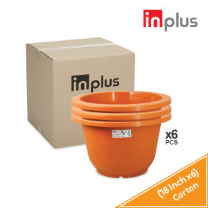 INPLUS CARTON DEAL 6Pcs/Pack 121820 Inch Plastic Round Flower PotHeavy Duty Pasu Pokok BungaI-517-6I-518-6I-519-6
