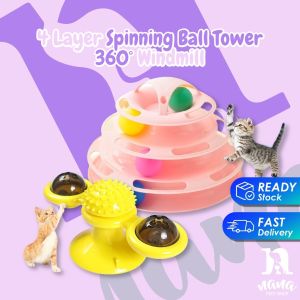 4 Layer Cat Tower Windmill Cat Toys For Cats Toys Cat Teaser Cat Play Toy Mainan Kucing Murah Kucing Mainan Bergerak 猫玩具
