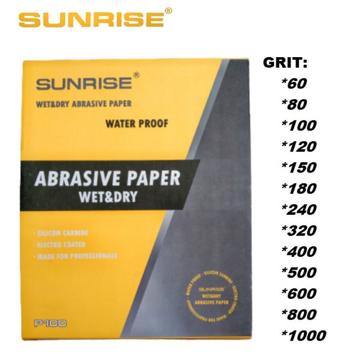 SUNRISE Waterproof Sand Paper ( 10pcs) Lazada PH