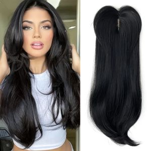 NBANLIKE Thẳng Lớp tóc Topper với mái Ombre Kẹp vào Kẹp tóc tự nhiên Tóc mái hàng đầu Nối tóc Kẹp Tóc tổng hợp Dành cho Nữ