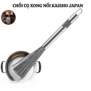 Chổi cọ xong nồi Kaisho Nhật Bản bằng INOX 304 và thép trắng không gỉ