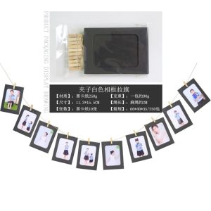 10pcs Photo clip creative birthday banner 夹子相框拉旗 (11.3*15.5CM)