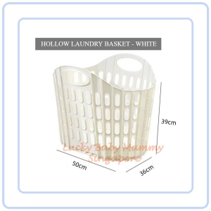 【Pure Care】 Hollow Laundry Basket | Portable Plastic Clothes Storage Hamper with Handles