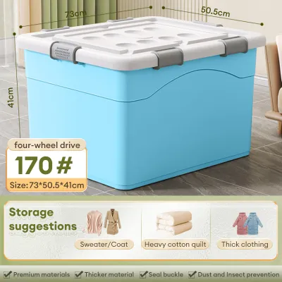 SALVO Multifunctional Storage Box Large Storage Box Organizer Quilt Storage Box Dustproof Storage Boxes With Lids Stackable Quilt Pillow Toys Storage Box Clothes Storage Organizer With Handle Dustproof And Moisture-proof Wardrobe Storage Box