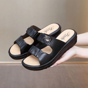 [Free Shipping] In Stock: WomenS Elegant Comfortable And Breathable Slippers Casual Outdoor Slippers Fashionable Plastic Wedge Sandals