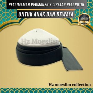 Kopiah Imamah Instant 3 Lapis Bahan Muslin Warna-Warni untuk Anak dan Dewasa