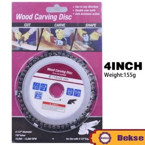 4 Inch 22 Gigi Wood Carving Disc / Tooth Mata Gerinda Gergaji / Chainsaw Mata Gerinda Potong Ukir