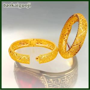 tuokaiguoji Phụ Nữ Quyến Rũ Vòng Đeo Tay Bangle Hollow-out Hoa Bangle Đối Trung Đông Việt Nam Wedding Bridal Trang Sức Quà Tặng