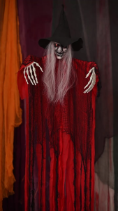 Halloween 67 "ánh sáng lên Phù Thủy dector hoạt hình nói chuyện và âm thanh kích hoạt bộ xương chiếu sáng không gian ngoài trời của bạn