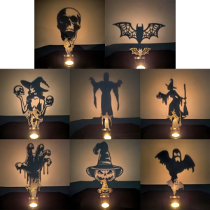 Gothic Style Plastic Stand Halloween Desk Ornament Haunting House Theme Party Decoration