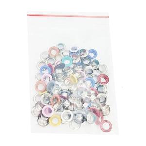 100 Pieces Metal Eyelets 5mm Inner Diameter Eyelets Round Shape Eyelets Multifunctional Eyelets for DIY Craft Shoes