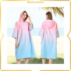 Blissful Surf Poncho เปลี่ยนผ้าเช็ดตัว Quick-DRY Robe Hood ไมโครไฟเบอร์ผ้าห่มชายหาดผ้าเช็ดตัวว่ายน้ำผ้าเช็ดตัวชายหาด Poncho สำหรับผู้ใหญ่ 2023 ใหม่